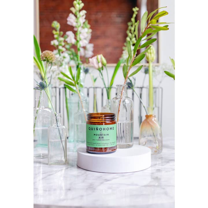 quiñohome - Wholesale Jar/Filled Candle - Mountain Air 7oz Soy Candle Jar// Fir, Pine, Hint Of Apple//