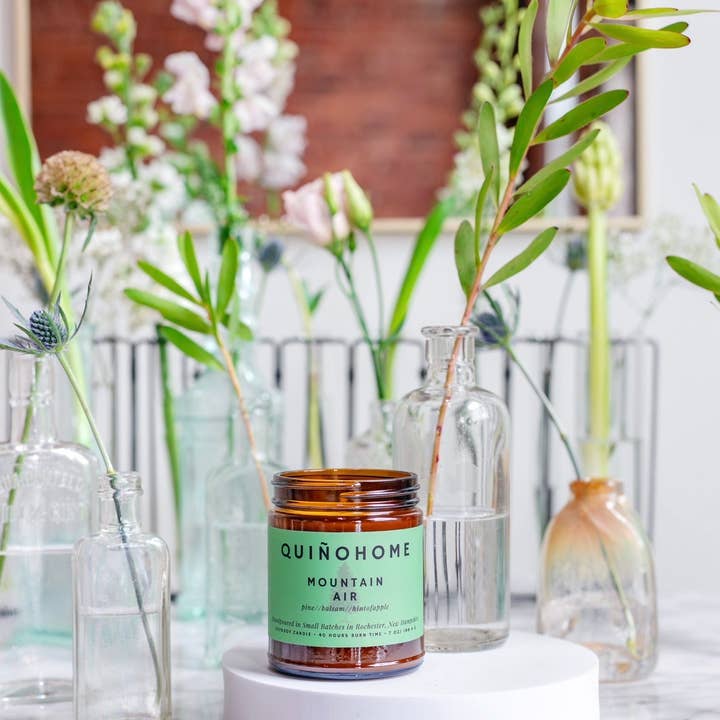quiñohome - Wholesale Jar/Filled Candle - Mountain Air 7oz Soy Candle Jar// Fir, Pine, Hint Of Apple//0