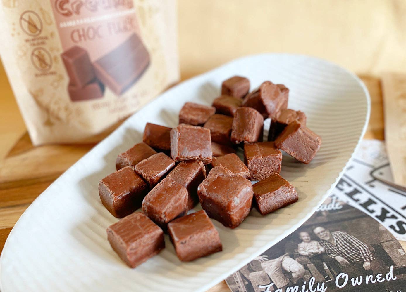 Kellys Candy Co. - Wholesale Fudge - Choc Fudge - Pouch 200g (1)1
