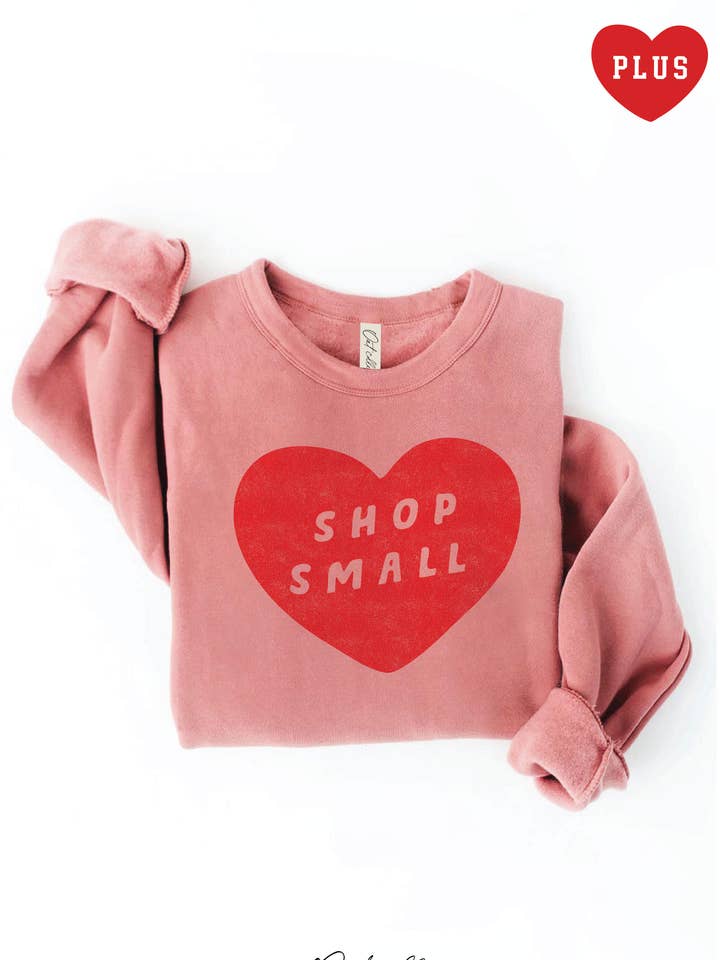 SHOP SMALL Plus Graphic Sweatshirt for wholesale by OAT COLLECTIVE