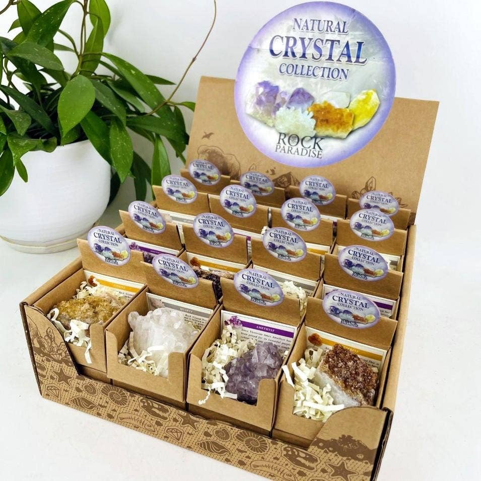 Rock Paradise - Wholesale Spirituele steen/kristal - Natuurlijke Kristalcollectie - Verkooppuntdisplay met 32 stuks9