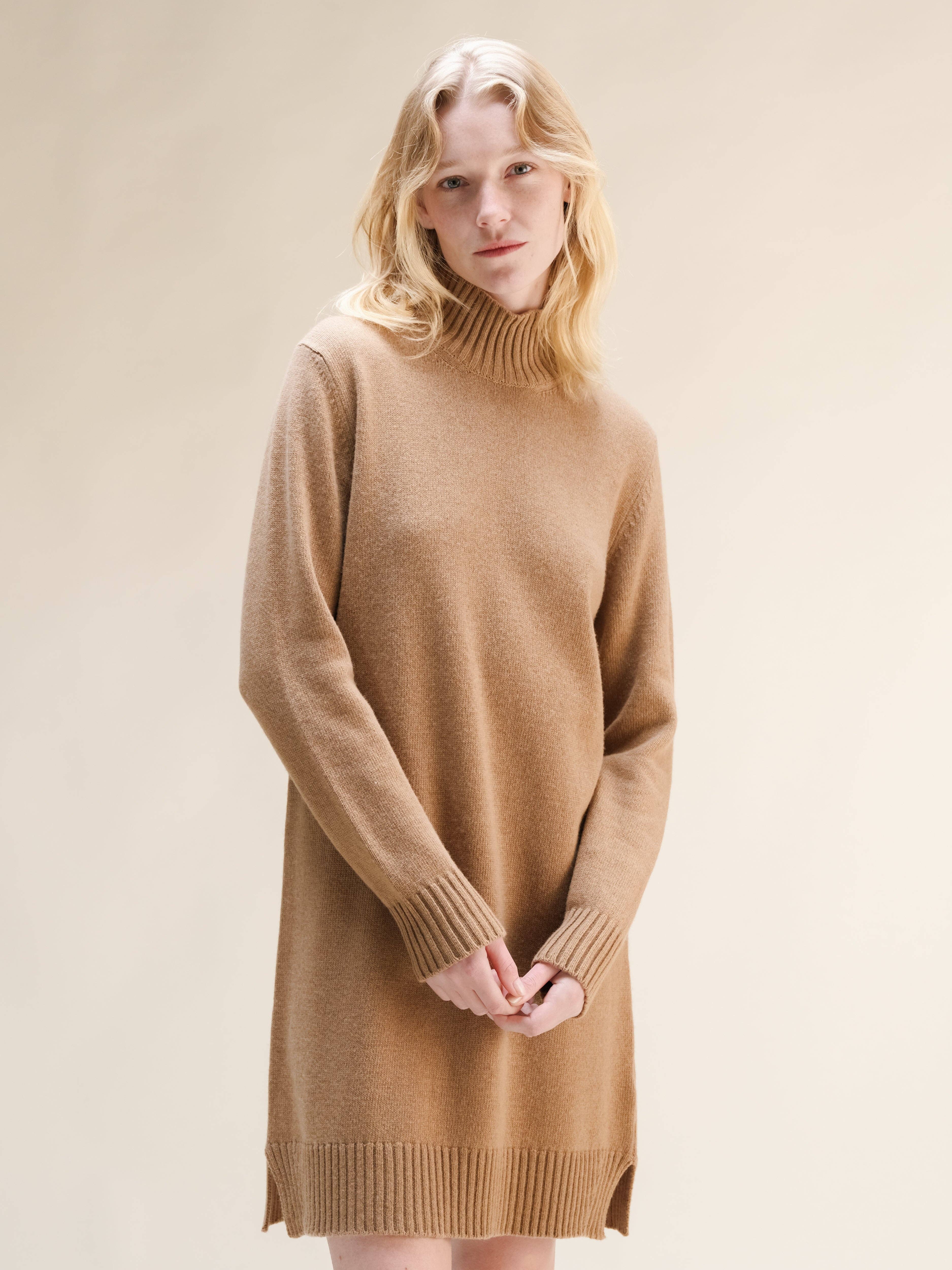 Lèmme - Wholesale Dress - Women's - Cashmere Mix High Neck Midi Dress18