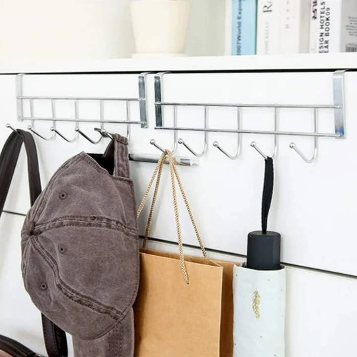 Tsyware - Wholesale Kitchen Storage/Organizer - 5 Hook Over The Cabinet Door Hooks Kitchen Rack Space Saving