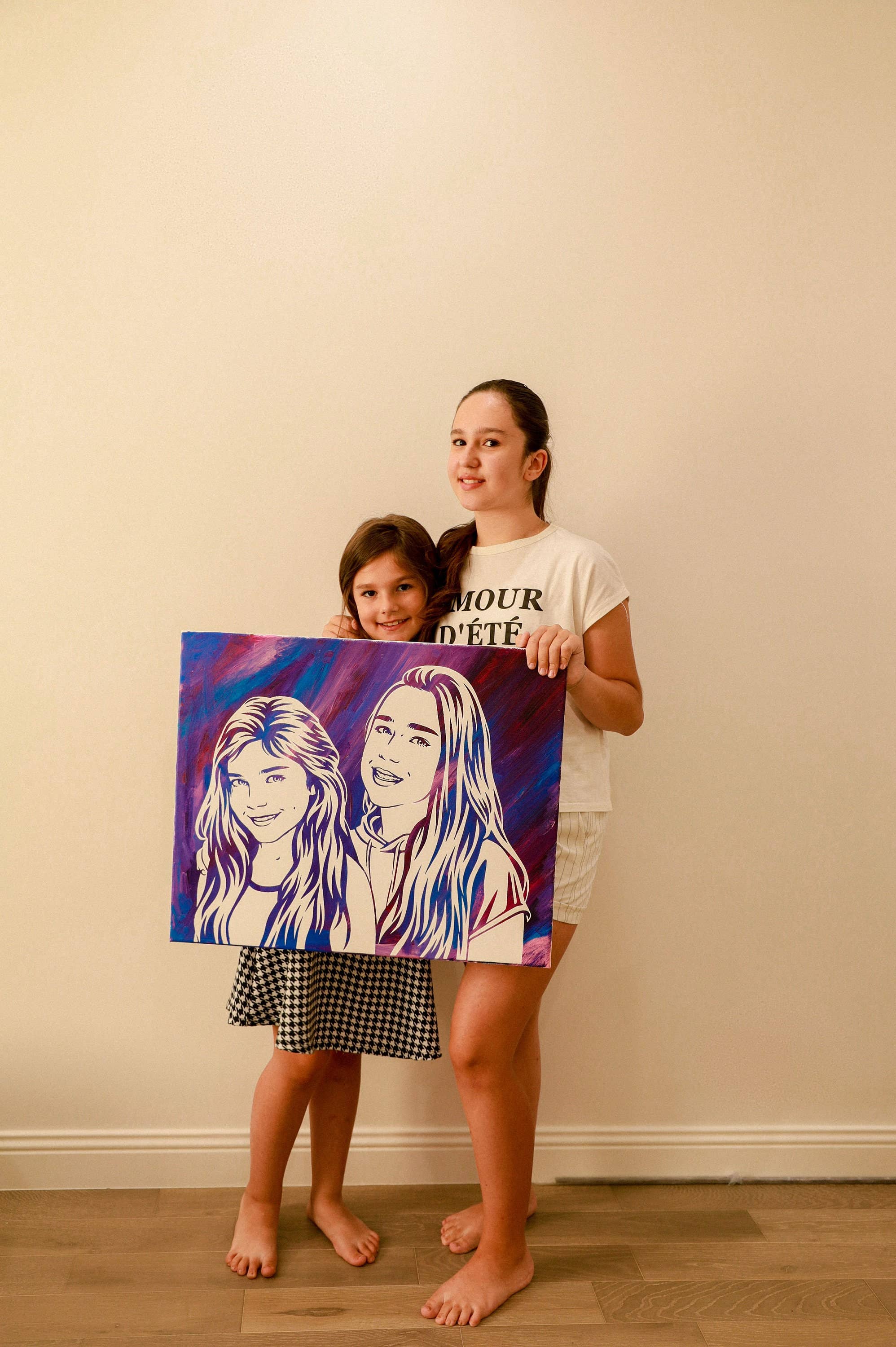 Artisan Digital – wholesale DIY-pysselkit - Barn – Barnmålningssats Personligt porträtt på duk4