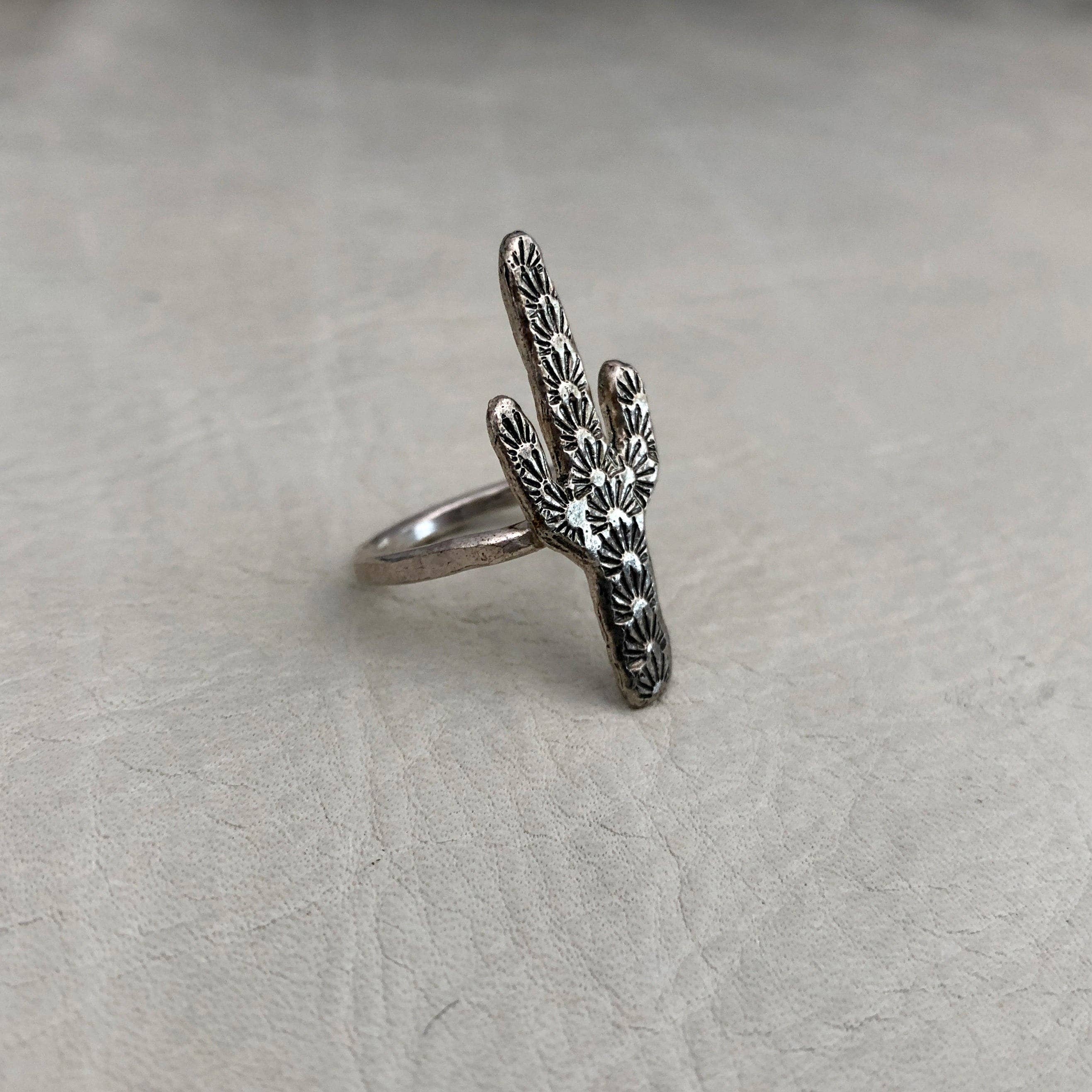 HELIOTROPE - Wholesale Cocktail/Statement Ring - Saguaro Cactus Ring5