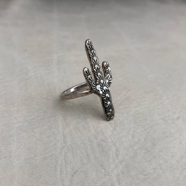 HELIOTROPE - Wholesale Cocktail/Statement Ring - Saguaro Cactus Ring5