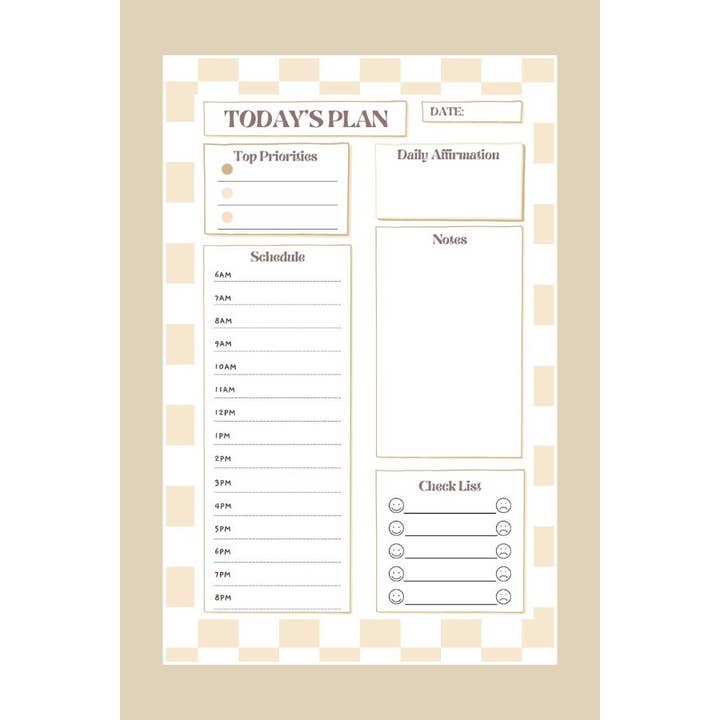 1st Allie - Wholesale Planner - DAILY NOTEPAD SCHEDULE PLANNER