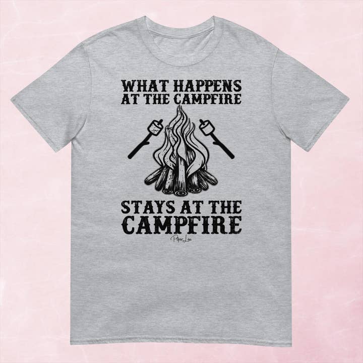 Piper Lou Collection - Wholesale Screen printed t-shirt – Women′s - What Happens At The Campfire Graphic Tee2