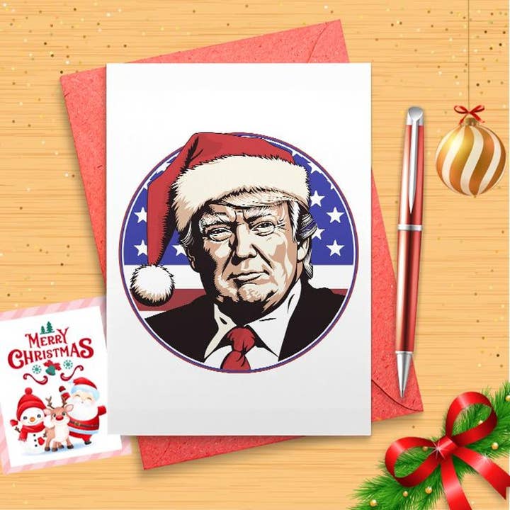 Grappige Trump Kerstkaart Grappige Feestdagenkaart 6 voor wholesale door VenusArtsShop