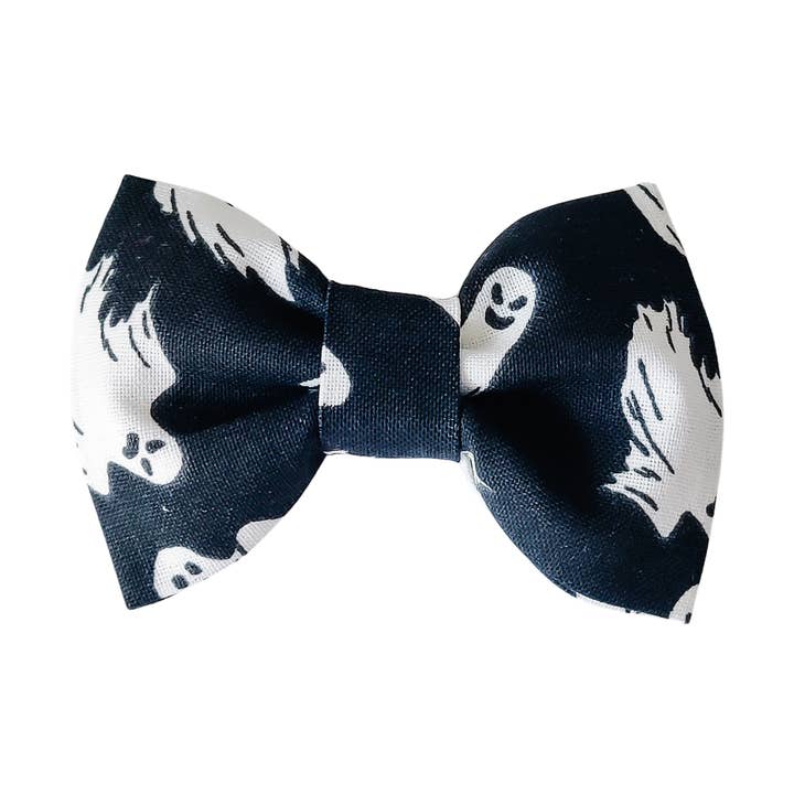 Black Ghosts-Glow in the Dark Dog Bow Tie and Collar Flower for wholesale by Charlotte's Pet