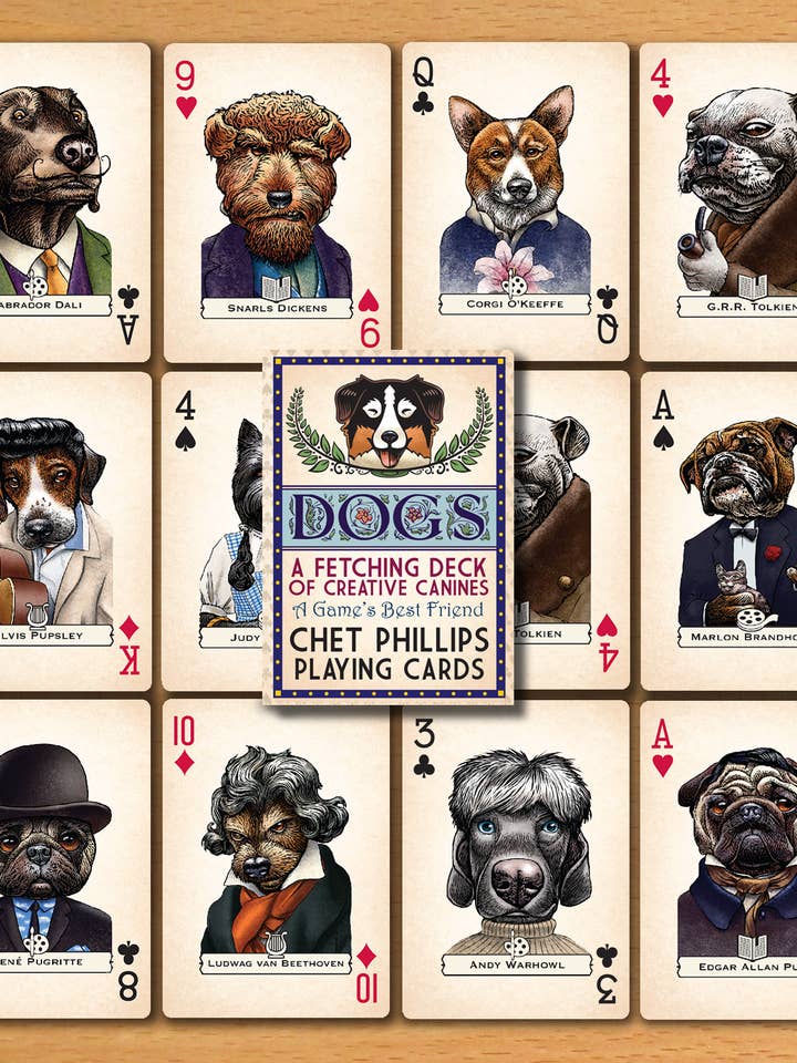 Dogs: A Fetching Deck Playing Cards for wholesale by ChetArt