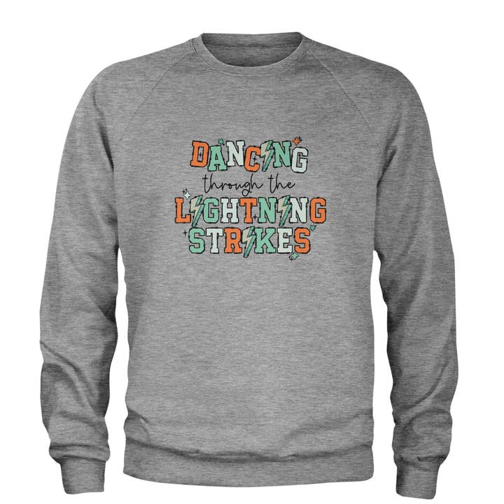 Dancing Through The Lightning Strikes Adult Crewneck Sweatshirt for wholesale by Expression Tees