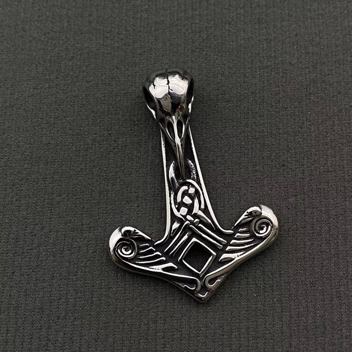 Viking Crow Head Stainless Steel Pendant - MJ/MNP for wholesale by Mio Queena