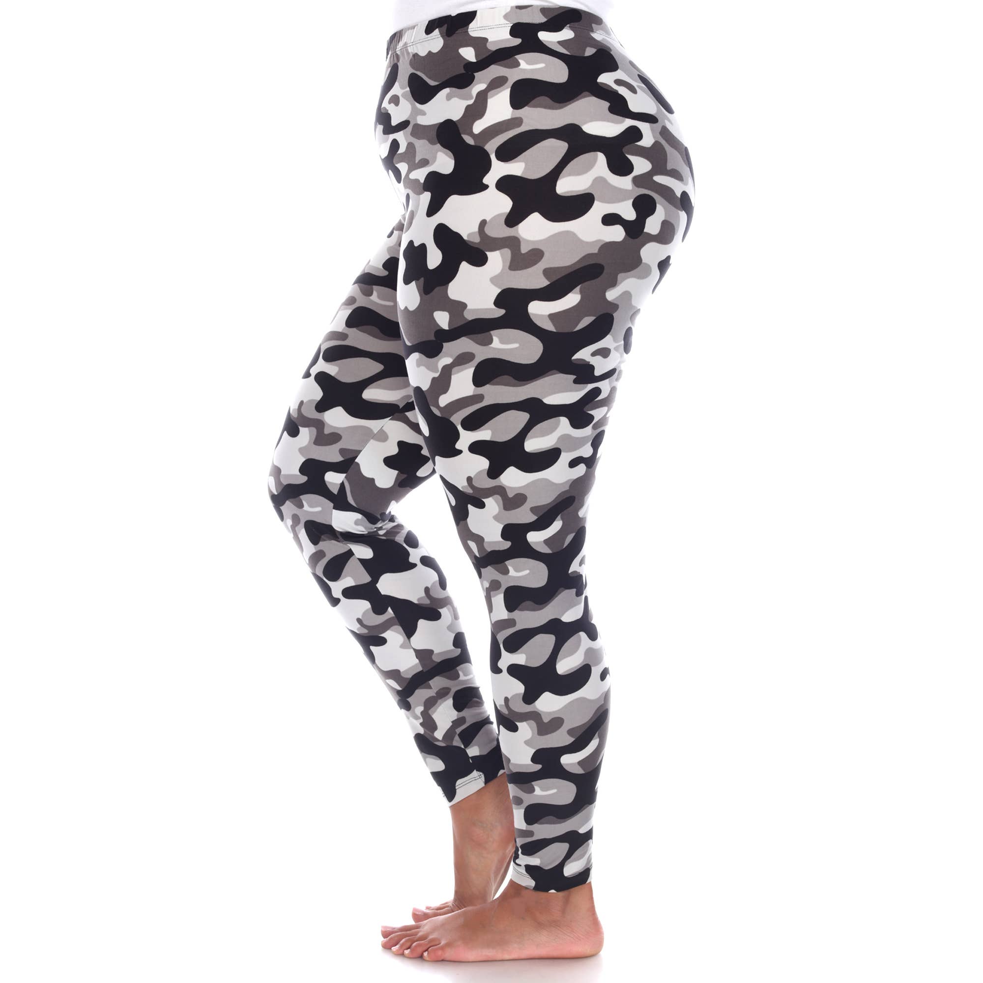 WHITE MARK - Wholesale Fashion Leggings - Women's - Plus Size Super Soft High-Rise Camo Printed Leggings2