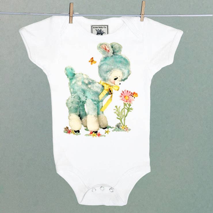 Acme. Baby Co. LLC - Wholesale Bodysuit (Non-Footed) - Baby - Blue Deer Stuffie One Piece Baby Bodysuit3