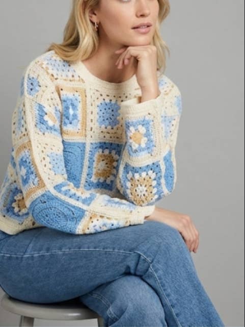 1010 sky blue one size crochet for wholesale by Lilie Rose