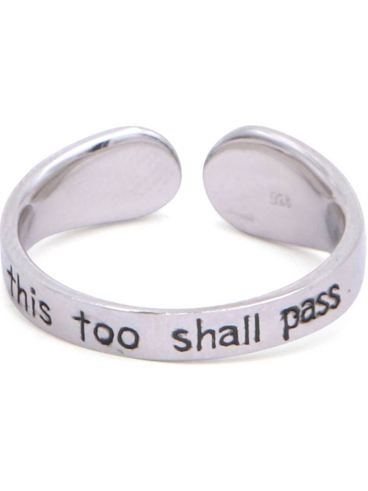 Vera Viva Sterling Silver Ring – This Too Shall Pass for wholesale by Culture Spot