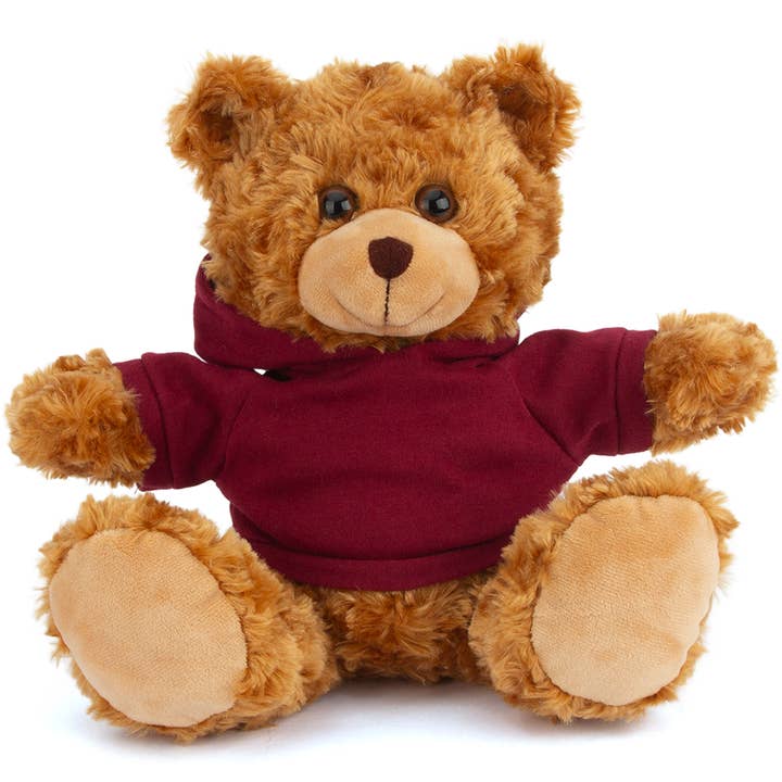 Plushland - Wholesale Stuffed/Plush Toy - Kids & Baby - 11" Personalized Teddy Bear in Hoodie | Custom Sitting Bear30
