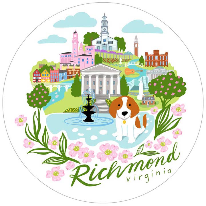 Flourish Creative - Wholesale Magnet - Richmond City Pup Magnet