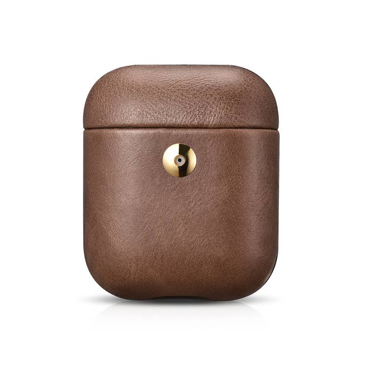 CairPods - Wholesale Earphone/Headphone Case - Unisex - Genuine Leather AirPods 1&2 Case Crazy Horse Leather Brown