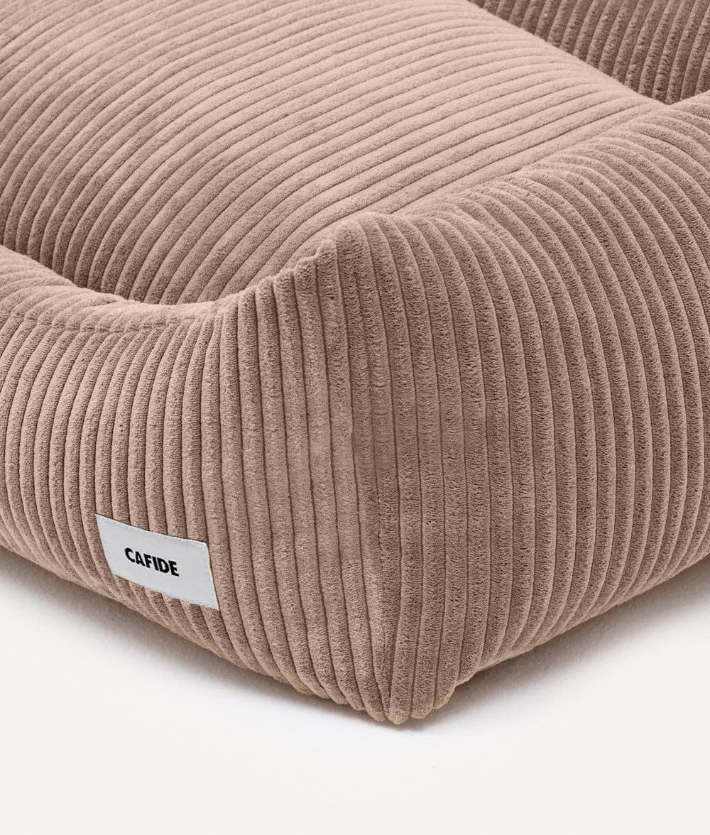 CAFIDE - Wholesale Pet Bed - Dog - Beige Corduroy Dog Bed, Snozy2