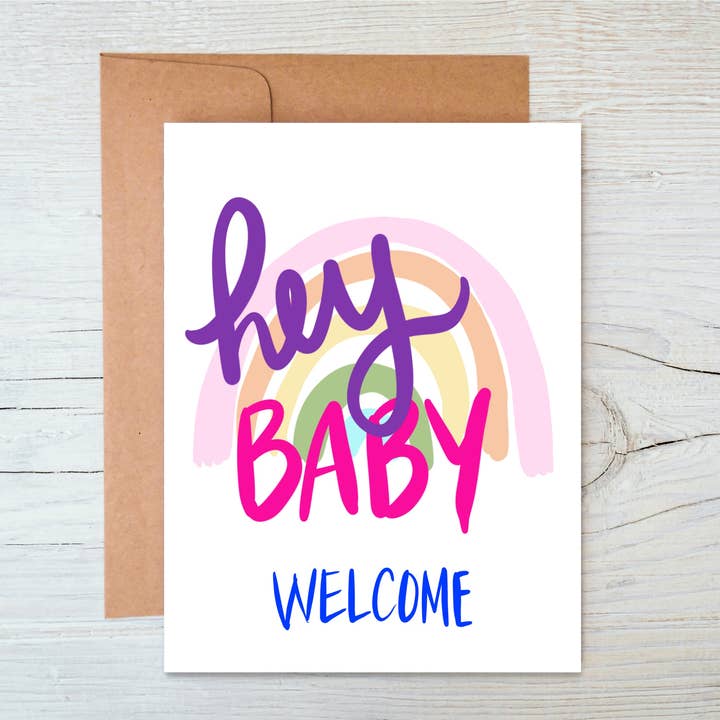 Ehi Piccolo Benvenuto | Nuovo Bebè | Congratulazioni per la vendita all'ingrosso da parte di cheekymariePaperCo.