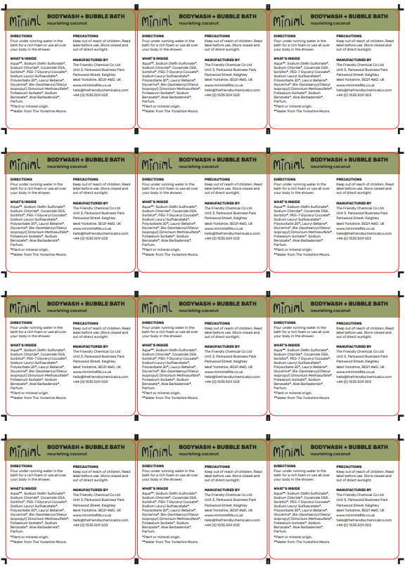 Miniml – wholesale Craft supplies – Miniml Safety Label Sheet - 12 x Labels (MIN217)26