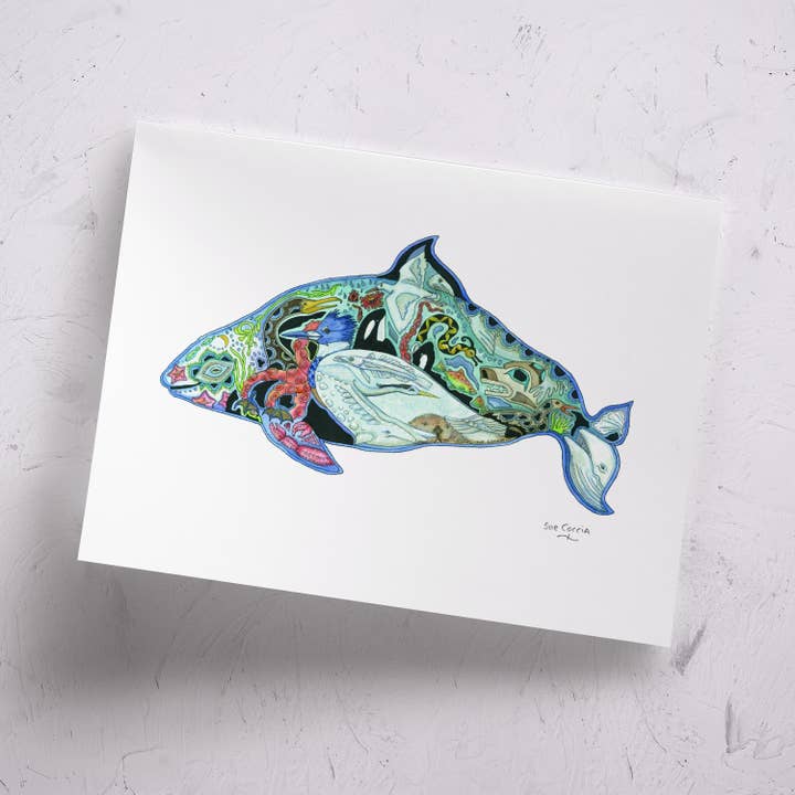 Dall's Porpoise Signed Print for wholesale by EarthArt International