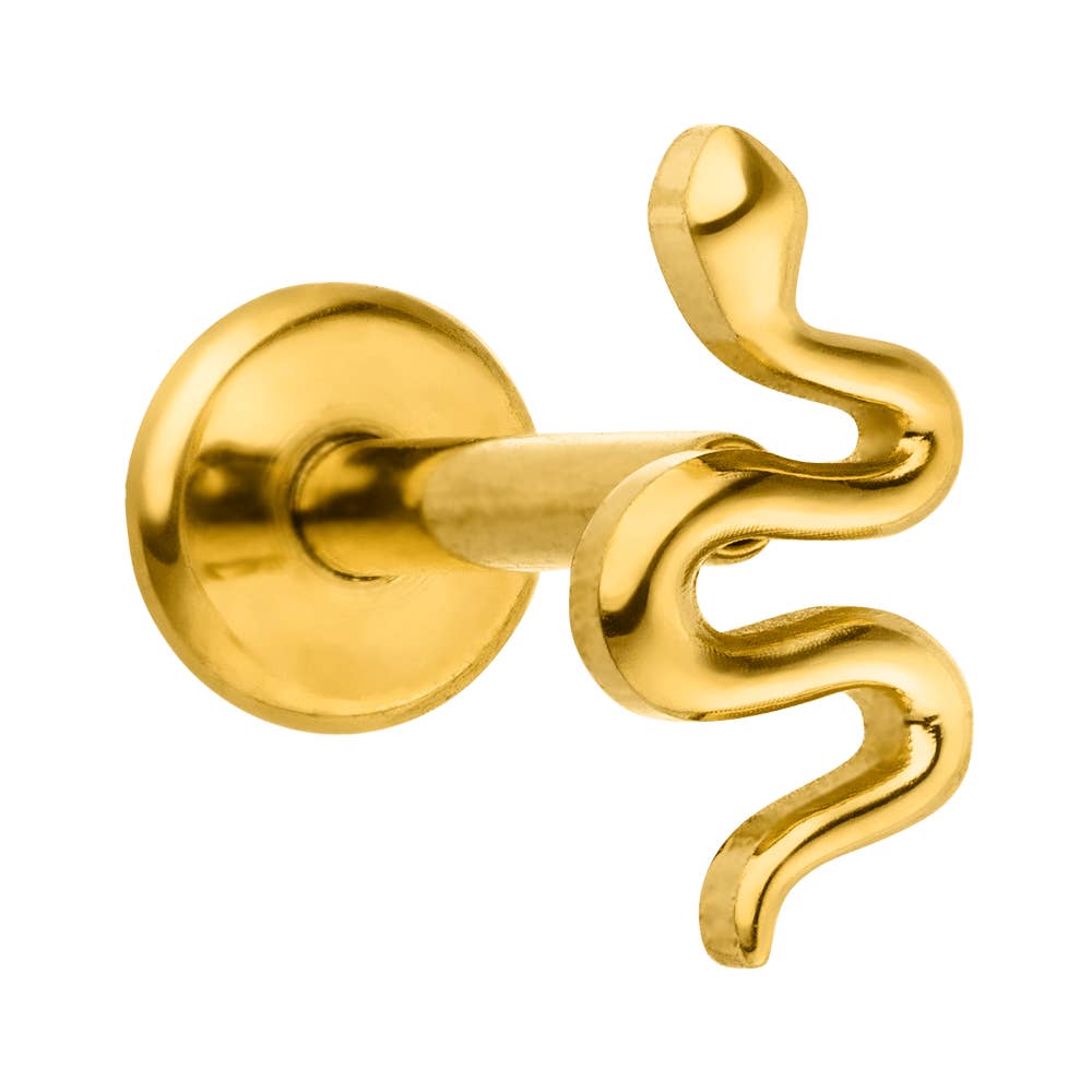 Schmuckgroßhandel - Wholesale Single Earring - Tiny Snake Piercing | Titanium