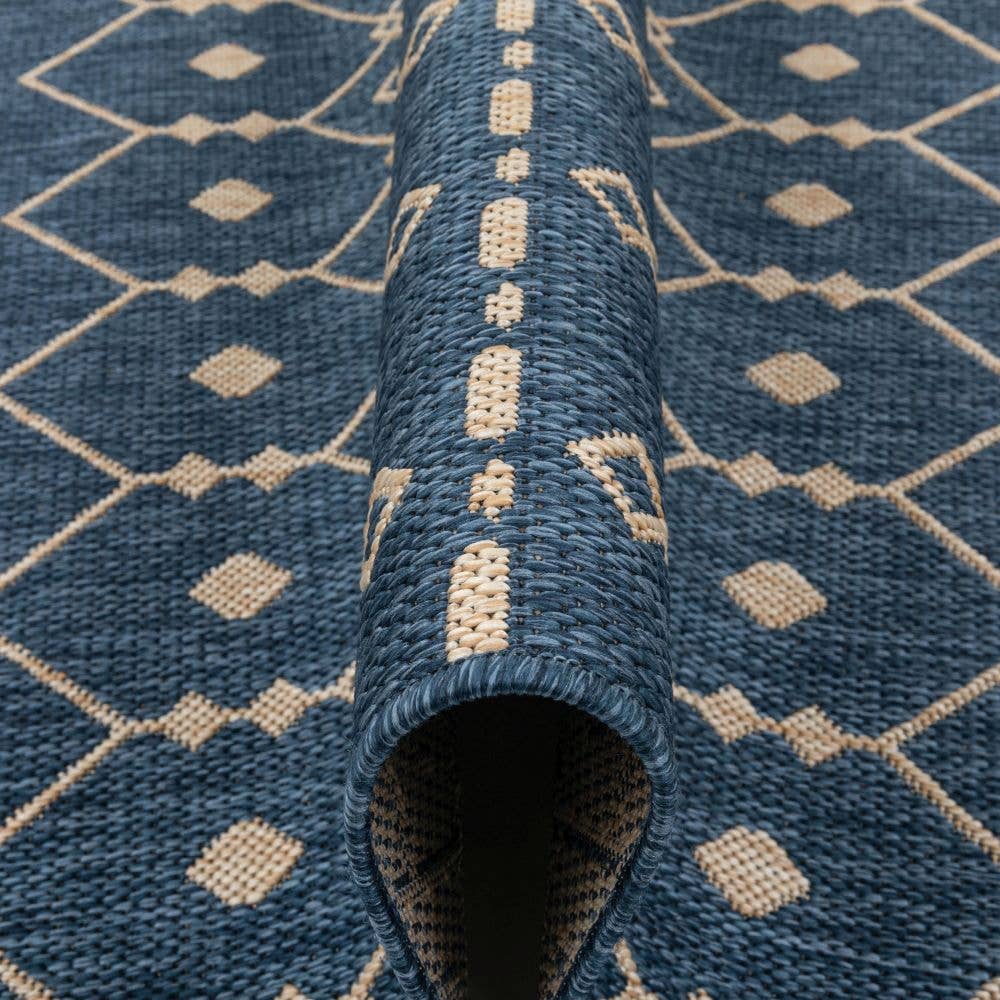 Well Woven - Wholesale Area Rug - Nord Moroccan Tribal Indoor Outdoor Blue Flatweave Rug15
