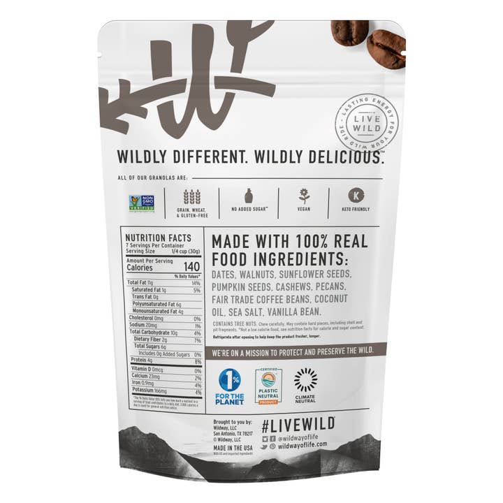 Wildway - Wholesale Granola - Grain-free Granola: Vanilla Bean Espresso, 8oz