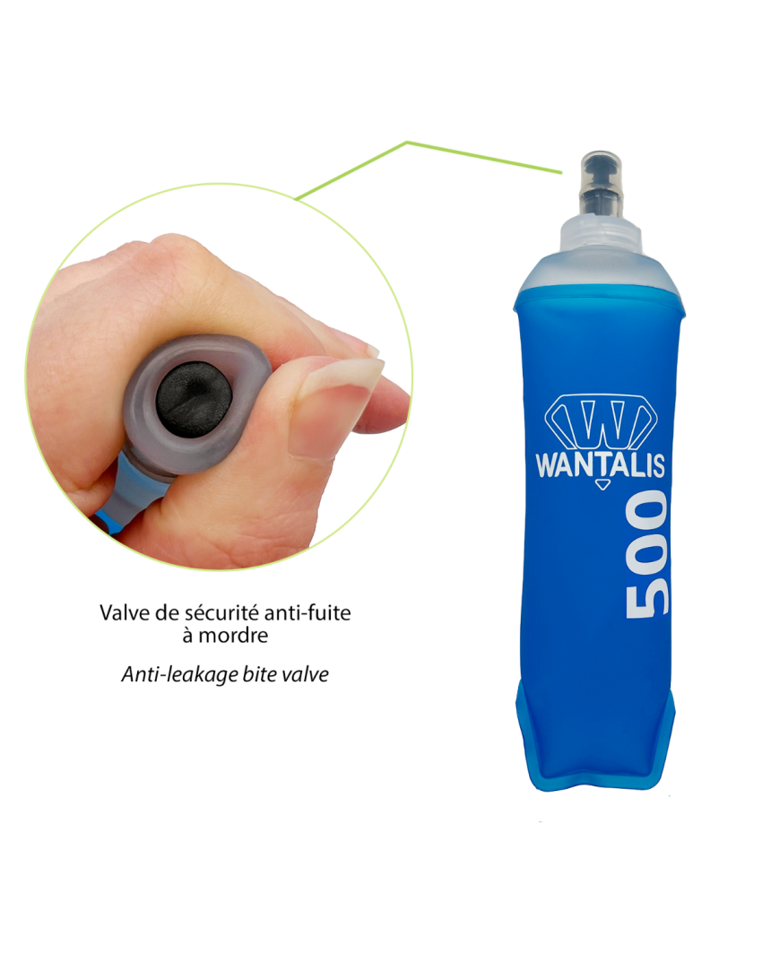 Wantalis Sport - Wholesale Waterfles - 500 ml zachte drinkfles voor hydratatierugzak3