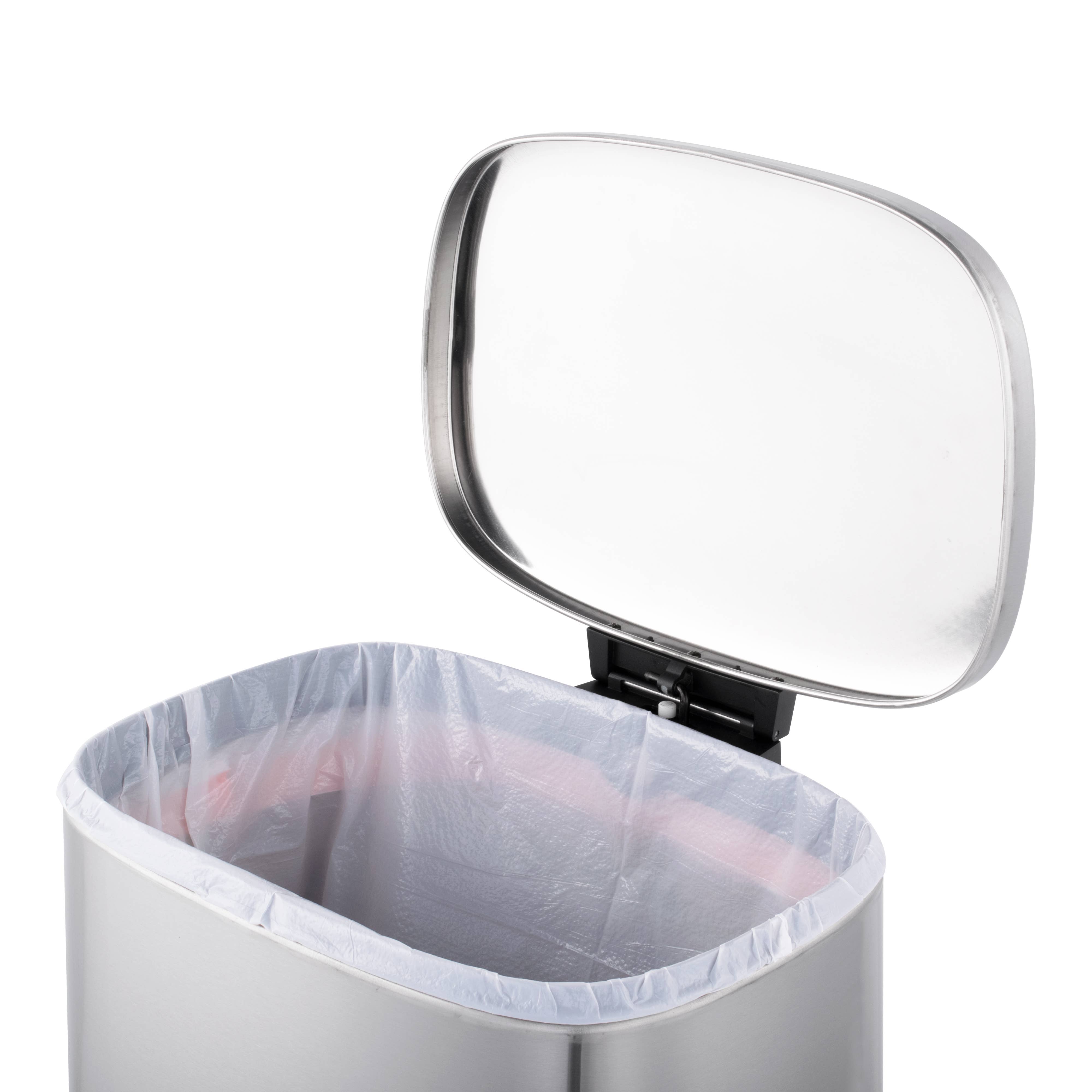 Gourmet Edge - Wholesale Trashcan/Trash Bin - 13 GAL Rectangular Step-On Stainless Steel Trash Can - Item#3