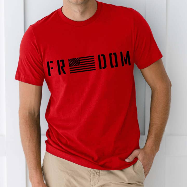 Freedom Flag Tee for wholesale by Limeberry Designs