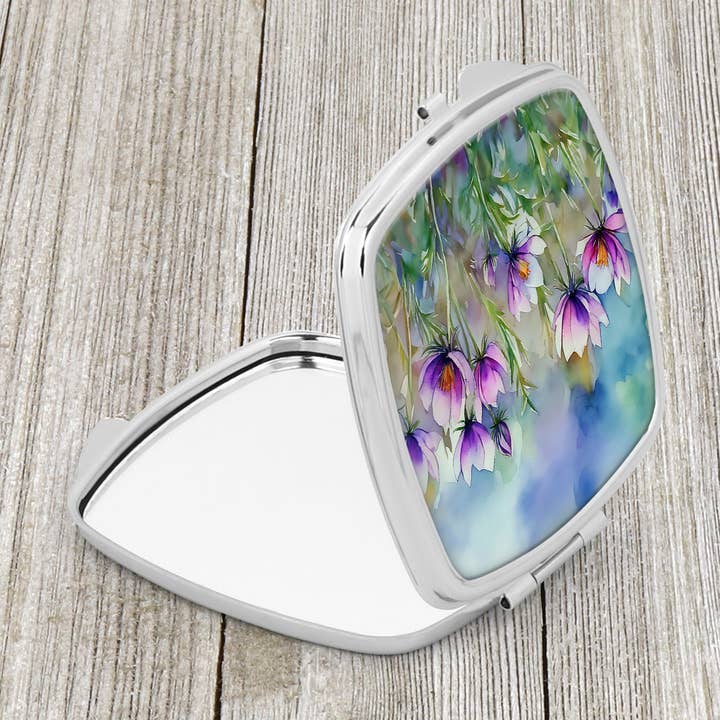 Süddakota-Küchenschellen in Aquarell Kompaktspiegel DA für den Großhandel von Caroline's Treasures