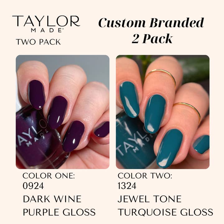 Taylor Made Polish - Vendita all'ingrosso Smalto per unghie - Smalto per unghie personalizzato: confezione da 2 a lunga tenuta + vegano + non tossico139