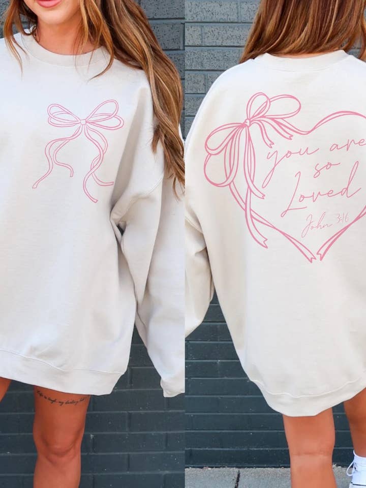 Sweat-shirt d'amour de la Saint-Valentin chrétienne pour la vente par Funky Monkey