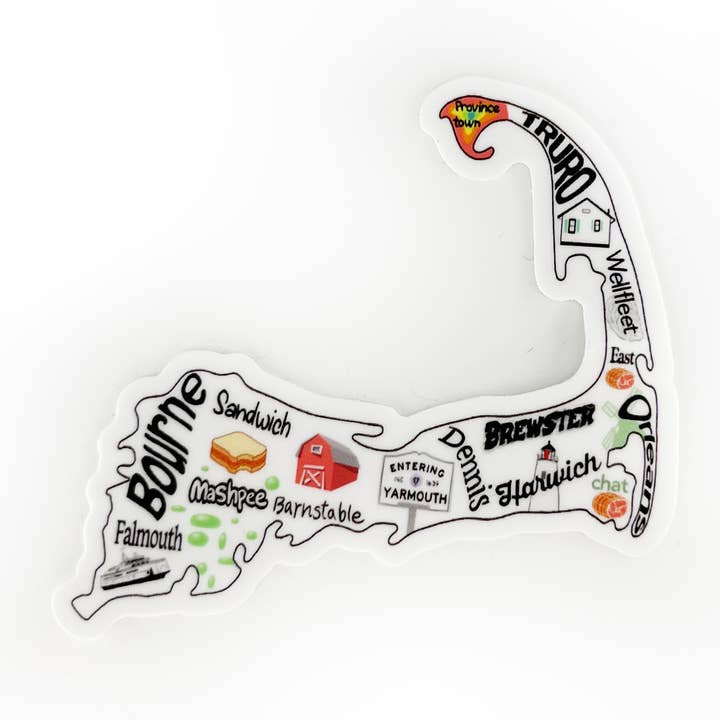 Sticker - Cape Cod for wholesale by Fuffernutter