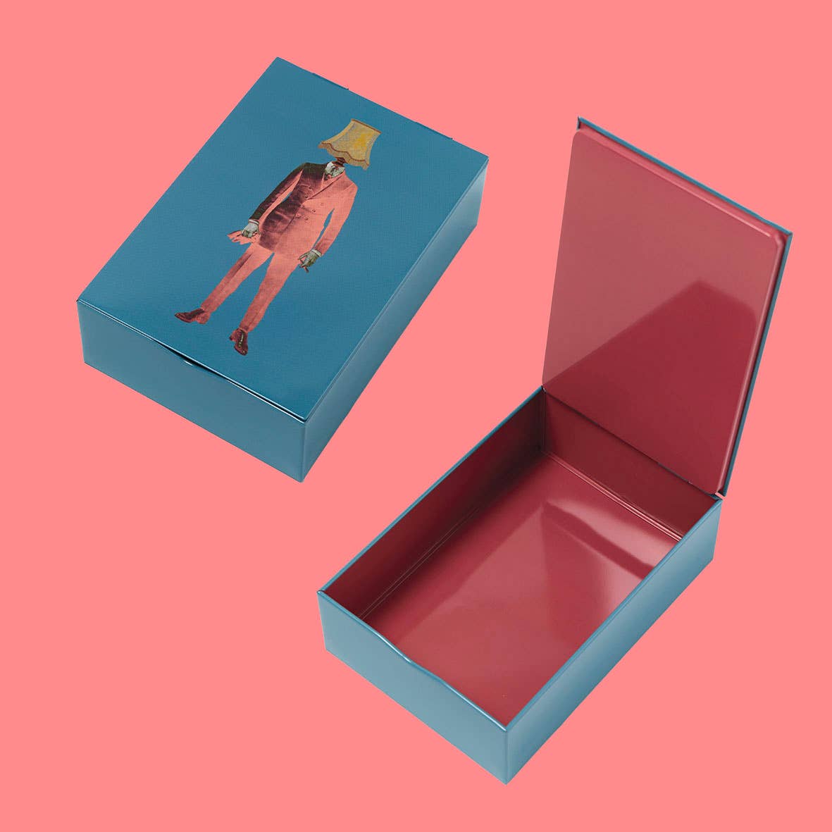 Gangzaï Design – wholesale Prydnadslåda – Rektangulär plåtask Lampaman2