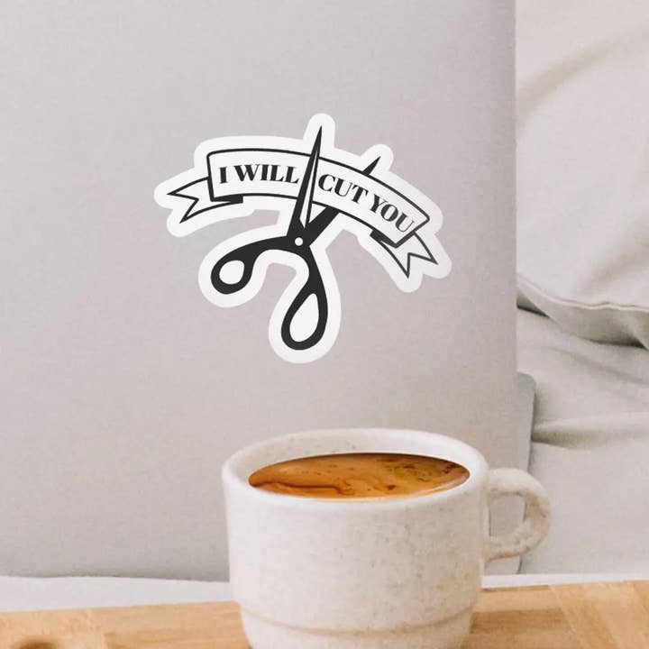 Twisted Wares - Wholesale Sticker - I Will Cut You Sticker2