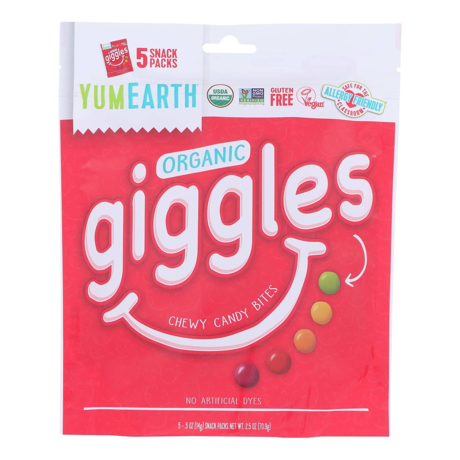 Everyday Supply Co - Wholesale Gummy - Yumearth - Candy Bag Og2 Giggles - CS of 12-5/.5 OZ0
