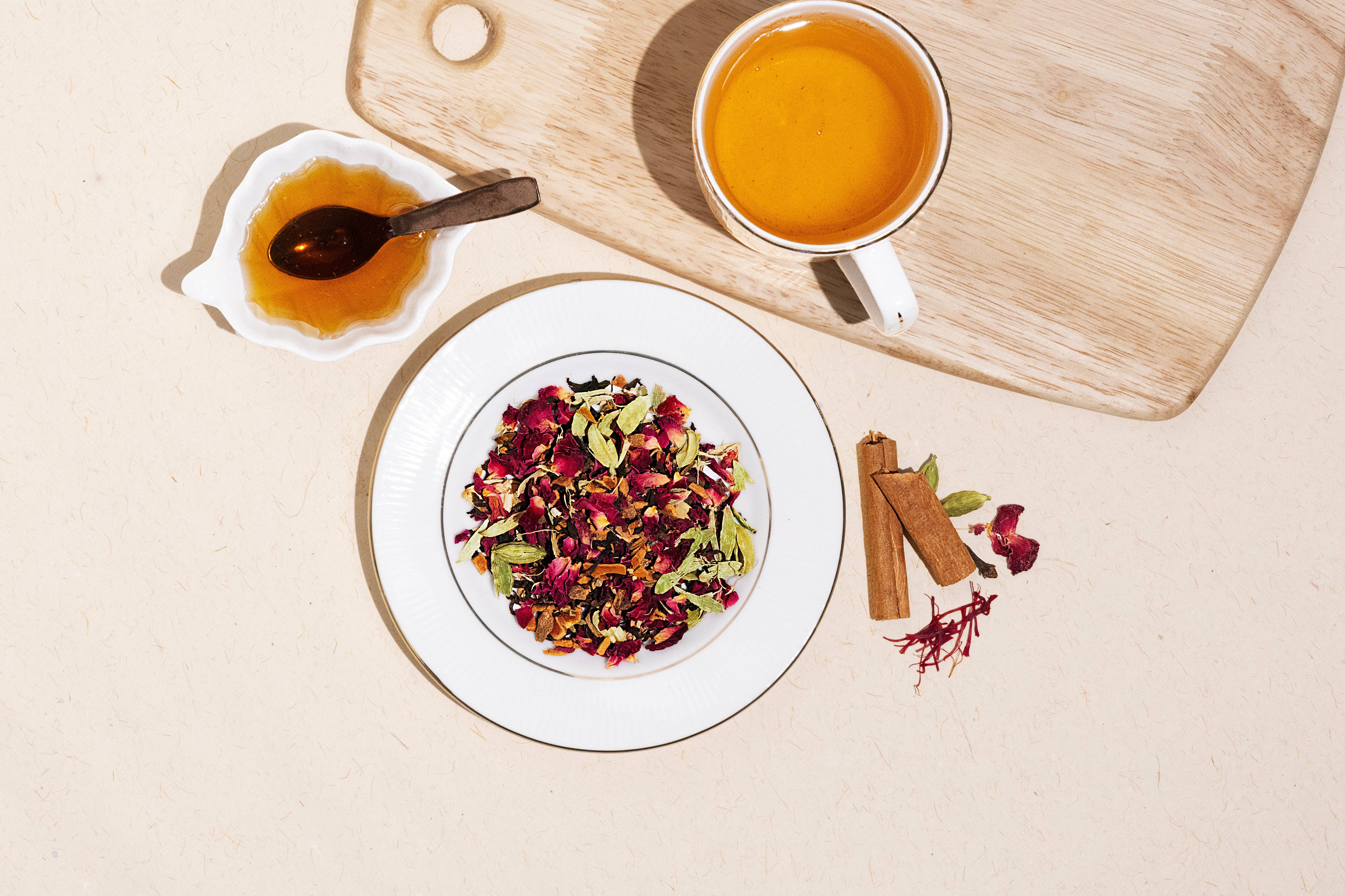 The Tea Heaven - Wholesale Loose Tea - Kashmiri Kahwa Spiced Green Loose Leaf Canister (Case of 6)3