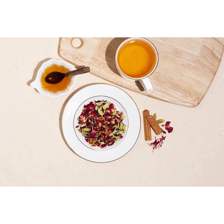 The Tea Heaven - Wholesale Loose Tea - Kashmiri Kahwa Spiced Green Loose Leaf Canister (Case of 6)3