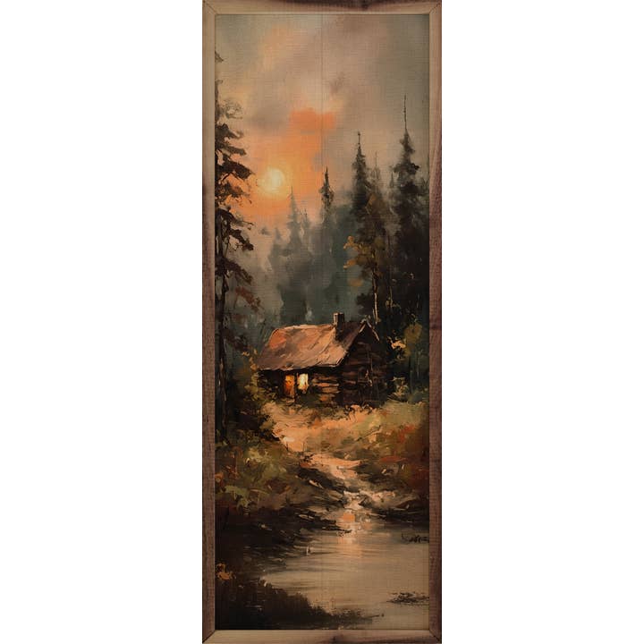 Kendrick Home - Wholesale Sign - Cabin At Sunrise In Pines