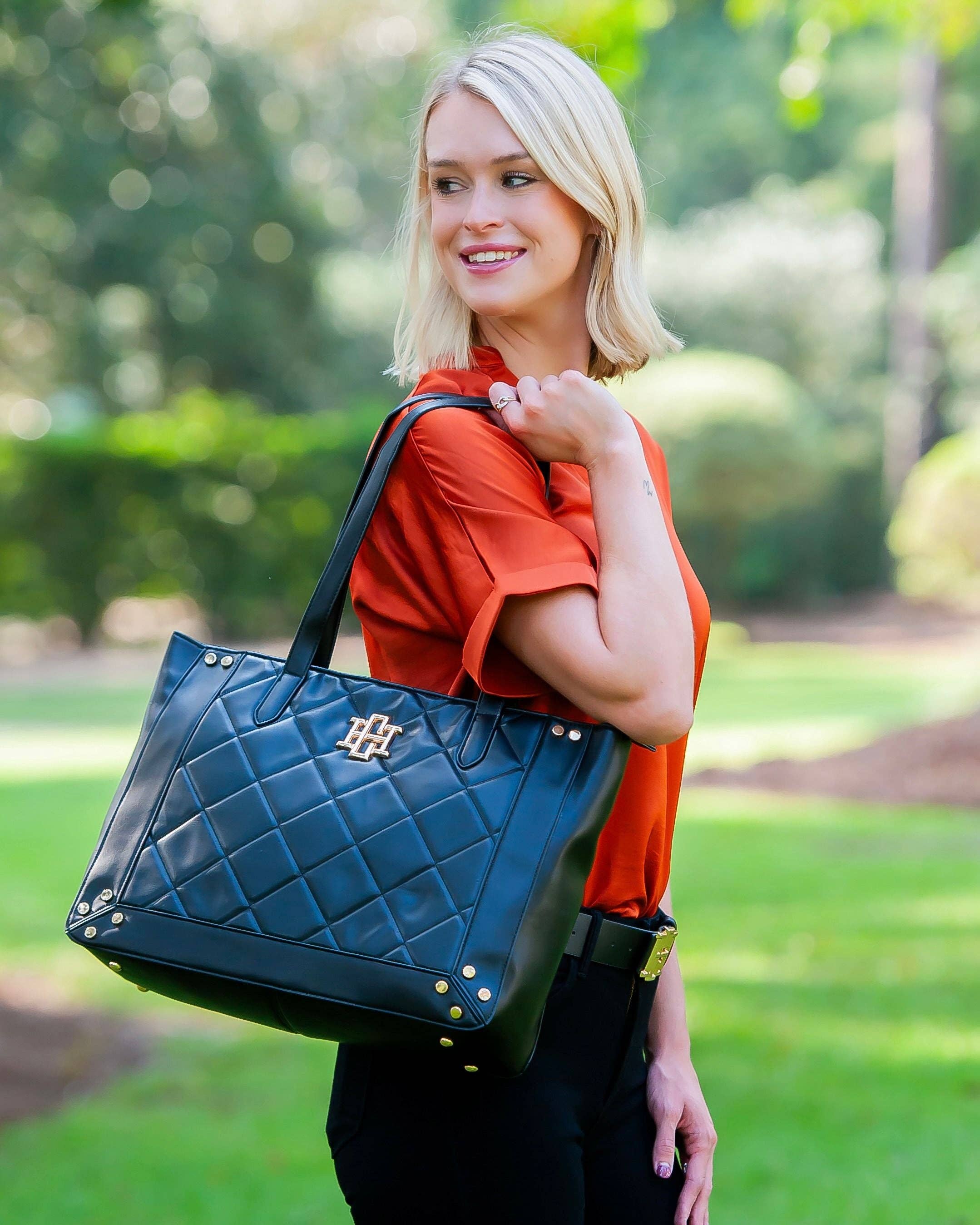 Caroline Hill - Wholesale Tote Bag - Women's - Sophie Zippered Tote Black LD0