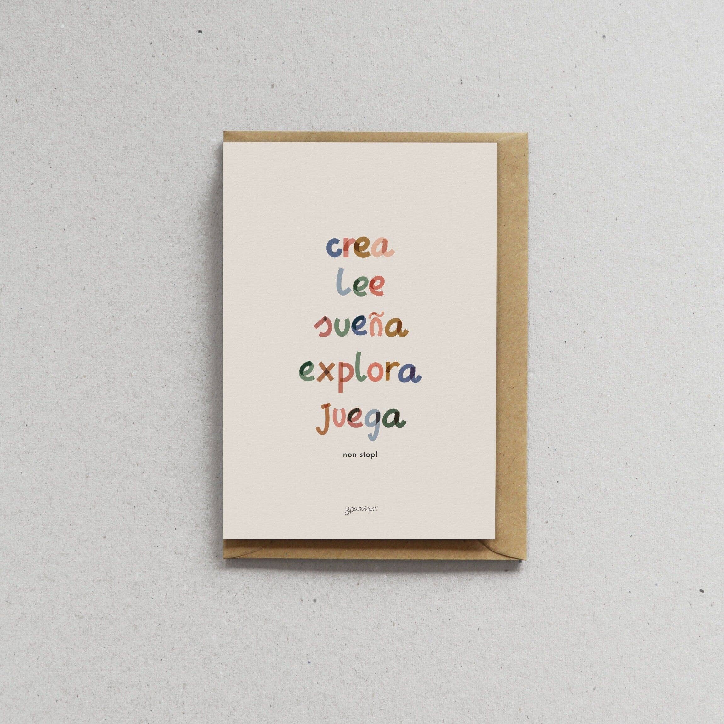 ypamiqué - Wholesale Everyday Greeting Card - Card With Envelope - Create, Play, Read...