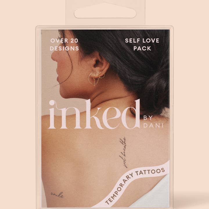 INKED by Dani - Wholesale Temporary Tattoo - Self Love Temporary Tattoo Pack14
