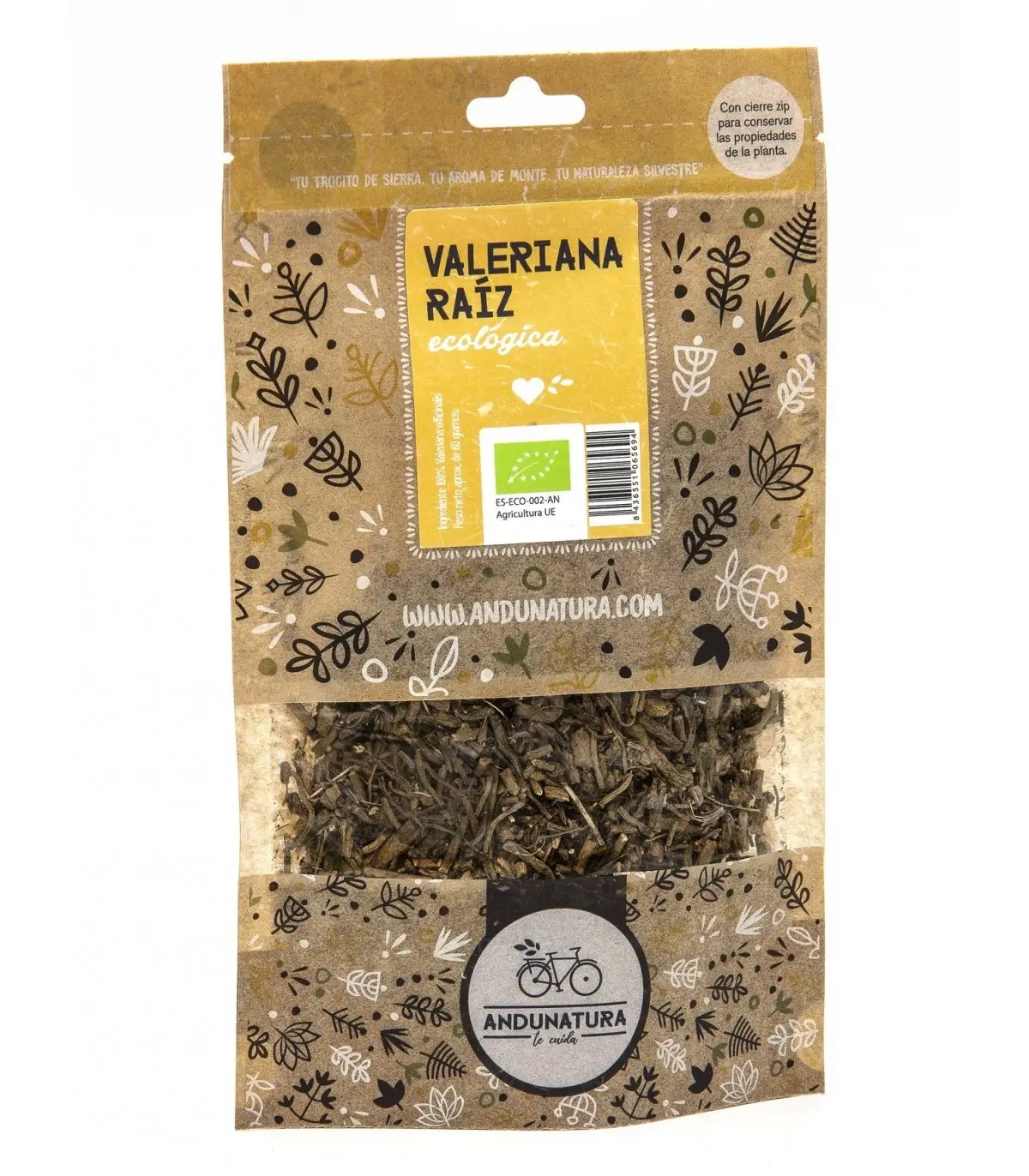 Andunatura - Wholesale Health/Detox Tea - Valerian, Root Kraft Bag 60g -ECO-0
