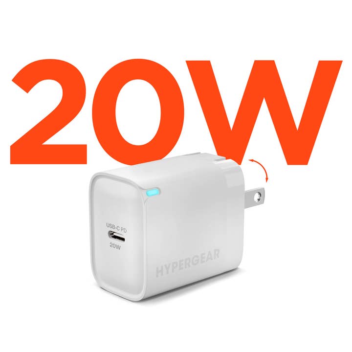 HyperGear 20W USB-C PD Wall Charger for wholesale by JupiterGear Home