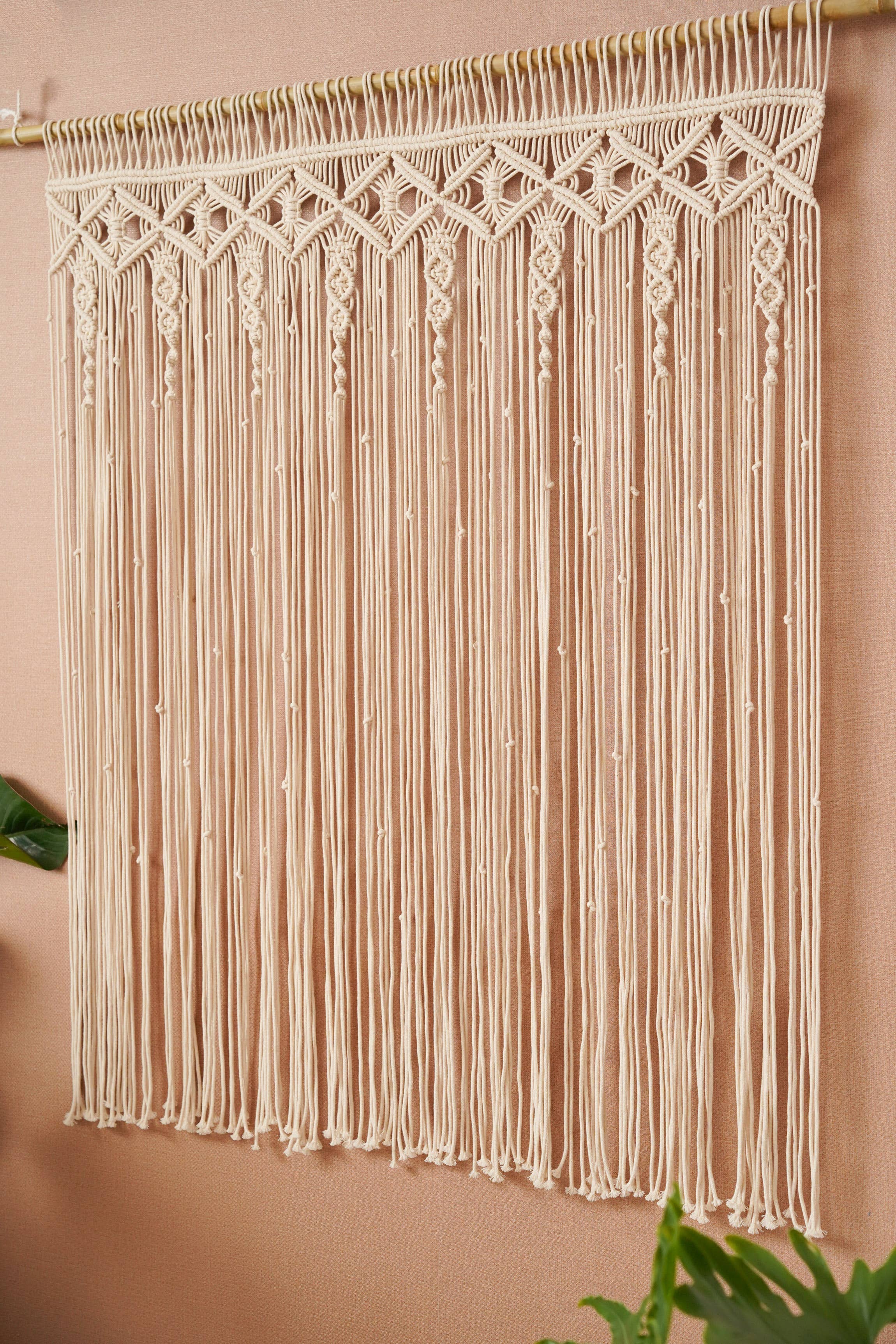 HeartCrafted - Vente Rideaux - Rideau macramé Boho pour porte et fenêtre C066